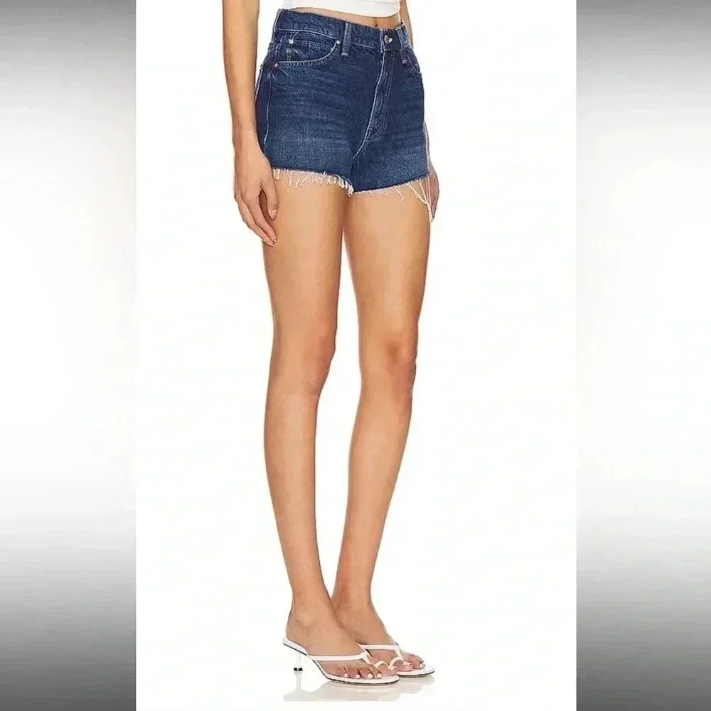 MOTHER Dark Blue Denim Jean Shorts